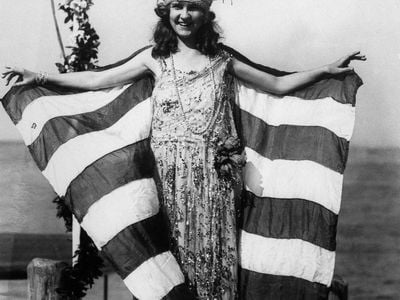 A photo of the first Miss America winner, Margaret Gorman. This was the official photo of her as the winner.