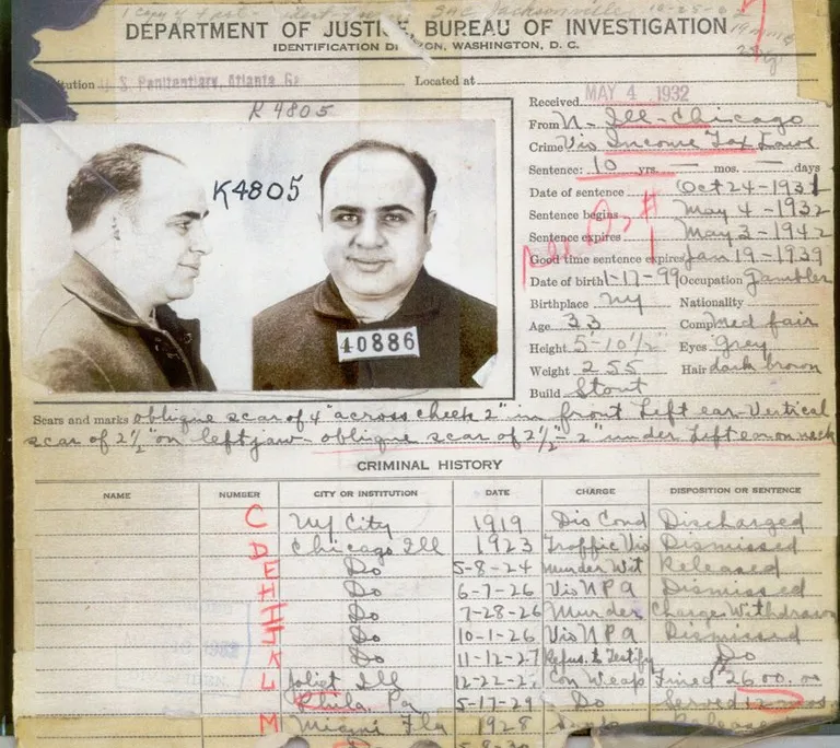 Capone Criminal Record