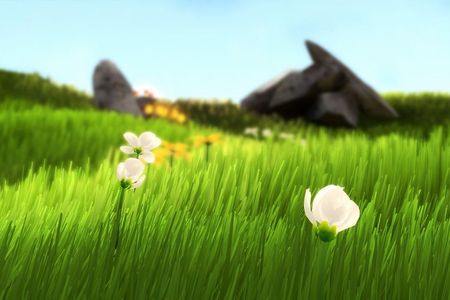 Jenova Chen, Kellee Santiago, Flower, 2007, video game for SONY PS3, color, sound