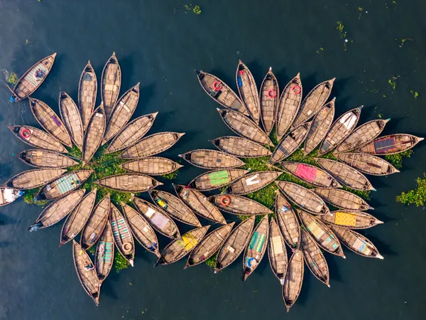 The beauty of the rows of boats at Sadarghat fascinates everyone. thumbnail