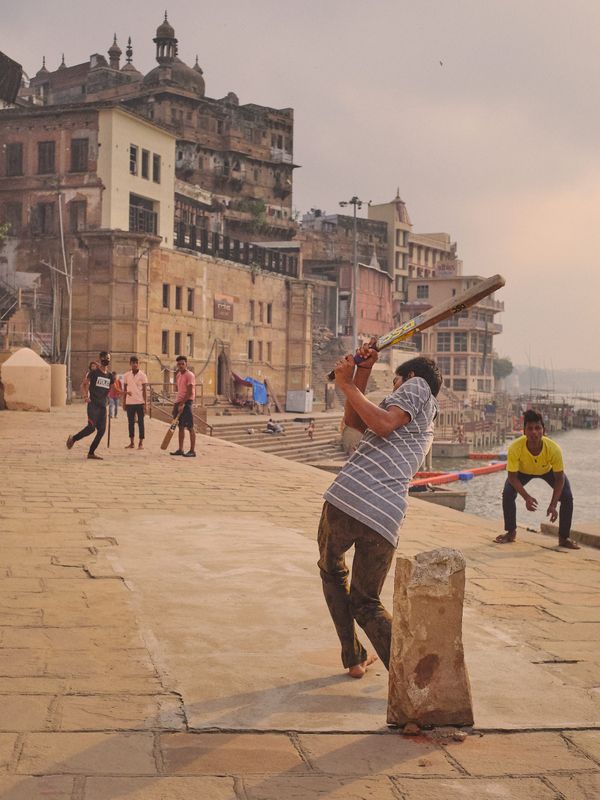 Cricket at Sunrise in Varanasi thumbnail