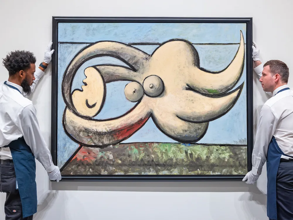 Pablo Picasso's "Femme nue couchée" depicts his mistress as a sea monster.