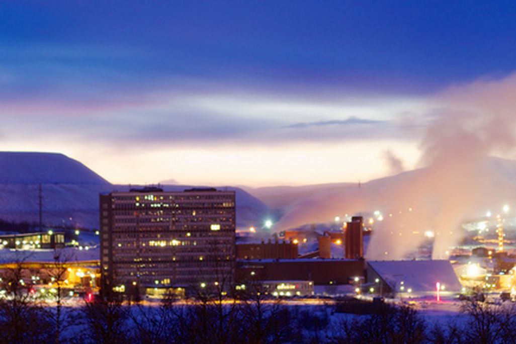 Kiruna's Iron Mine at Night