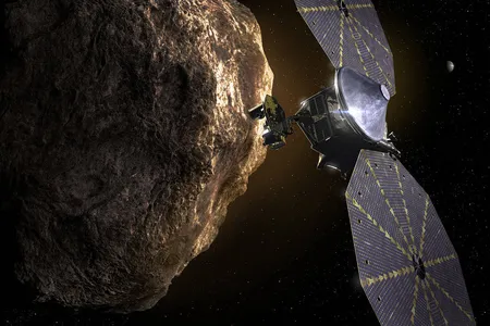 Lucy measures more than 46 feet wide, and about 24 feet tall and is equipped with solar arrays on its main body that allow it to power up its instruments. Each camera will enable Lucy to study the surface of the asteroids, detect traces of water or minerals, and count craters or rings.

&nbsp;