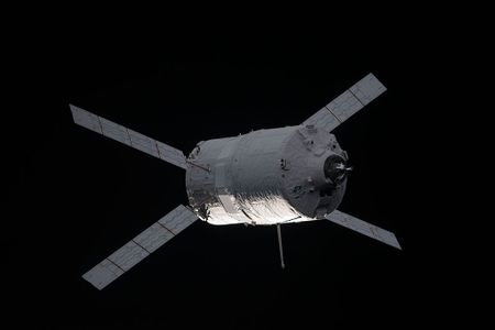 European Space Agency's "Edoardo Amaldi" ATV-3 approaches the International Space Station.