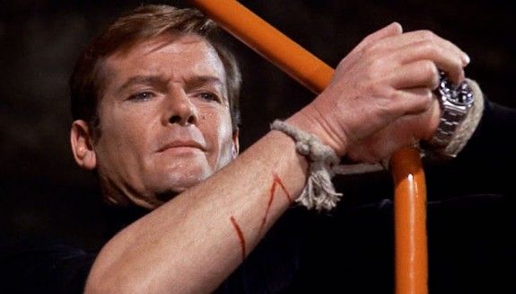 Roger Moore and the saw watch in Live and Let Die