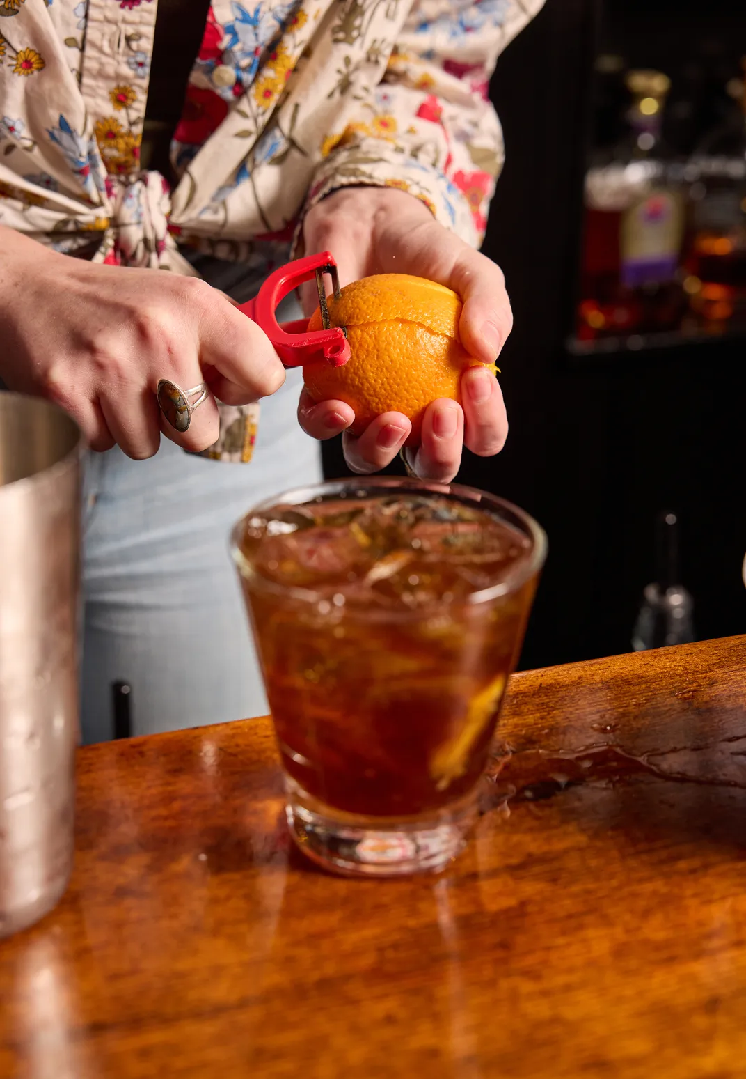 The establishment was once managed by a notorious pirate. Today, its signature drink is a “smoked old-fashioned,” made by soaking wood chips in the bourbon.