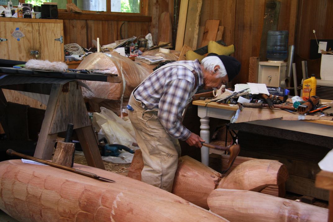 Beaver Clan artist Nathan Jackson, Saxman Native Village. Credit: Sharon Harrison