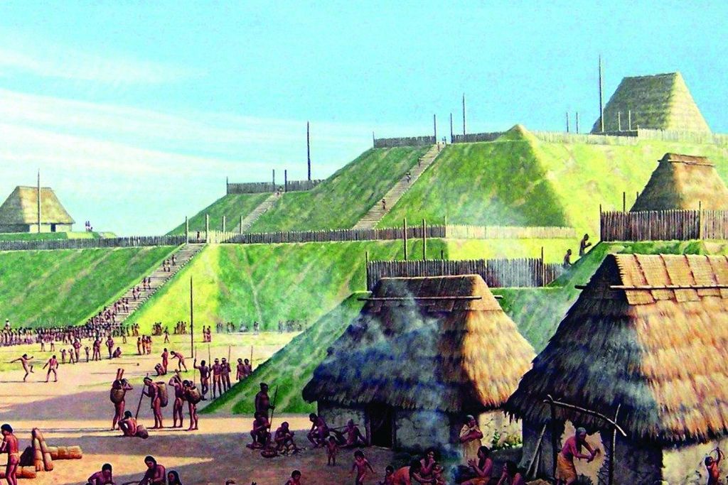 Cahokia Mounds Illustration