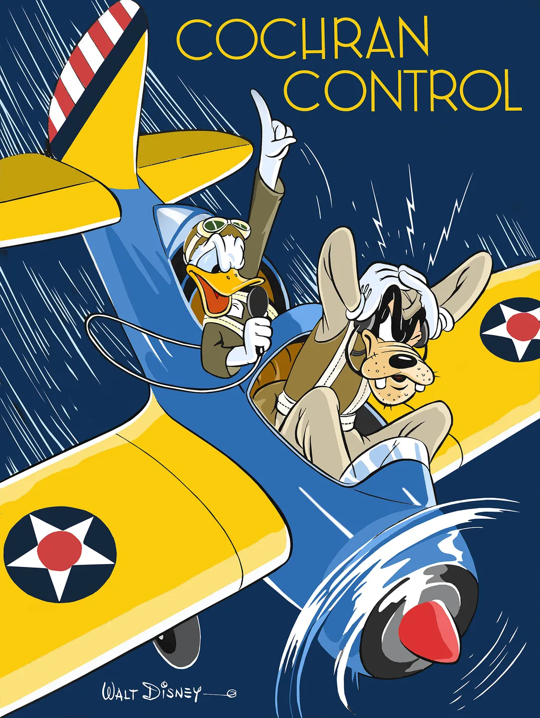 Disney artwork created for Cochran Army Airfield in Macon, Georgia, circa 1940s