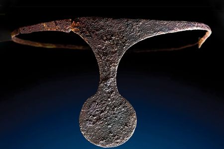 This silver diadem was one of around 30 valuable artifacts buried with a Bronze Age woman.