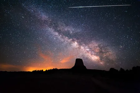 The Eta Aquarids appear to originate from a bright star in the constellation Aquarius.