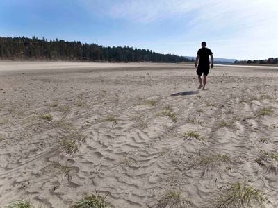 California’s exceptional drought has exposed the bottom of Big Bear Lake.