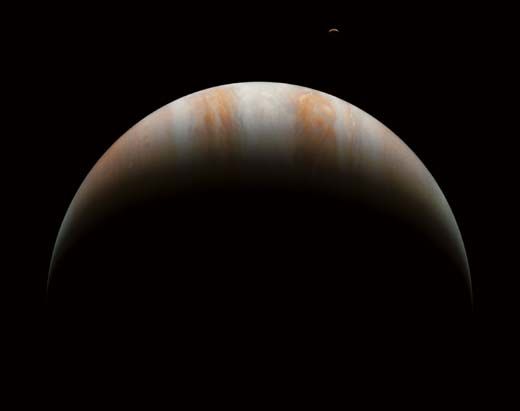 Jupiter with crescent Io