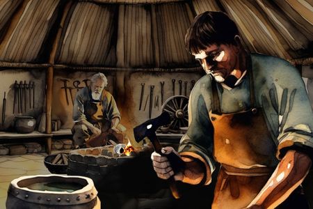 A visual reconstruction of the workshop, which was active near the start of Britain's Iron Age
