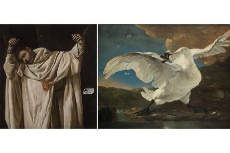 The pairing of Francisco de Zurbarán’s The Martyrdom of Saint Serapion and Jan Asselijn’s The Threatened Swan in the Rijksmuseum's "Rembrandt and Velazquez" exhibition inspired MosAIc's creators.