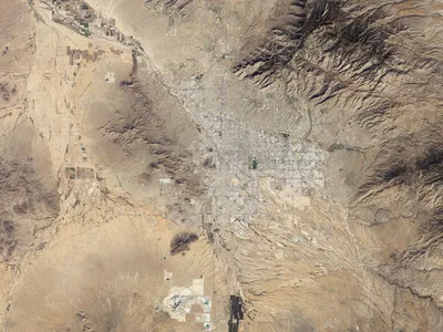 An oasis in the desert. Tucson, Arizona, as seen from space. October 28, 2011.