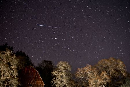 A Lyrid meteor as seen from Oregon in 2012