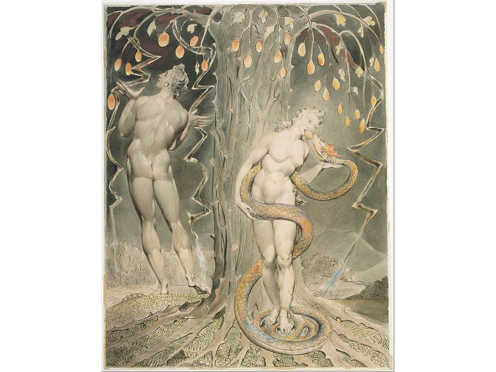 William_Blake_-_The_Temptation_and_Fall_of_Eve_(Illustration_to_Milton's__Paradise_Lost_)_-_Google_Art_Project.jpg