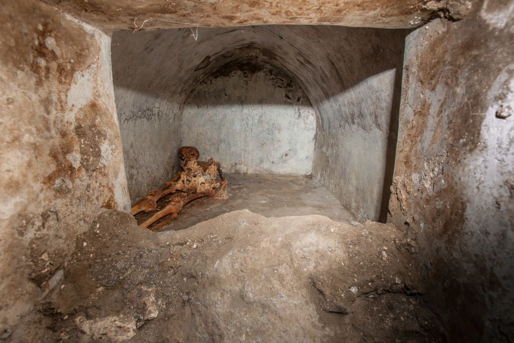 Skeleton found in Pompeii