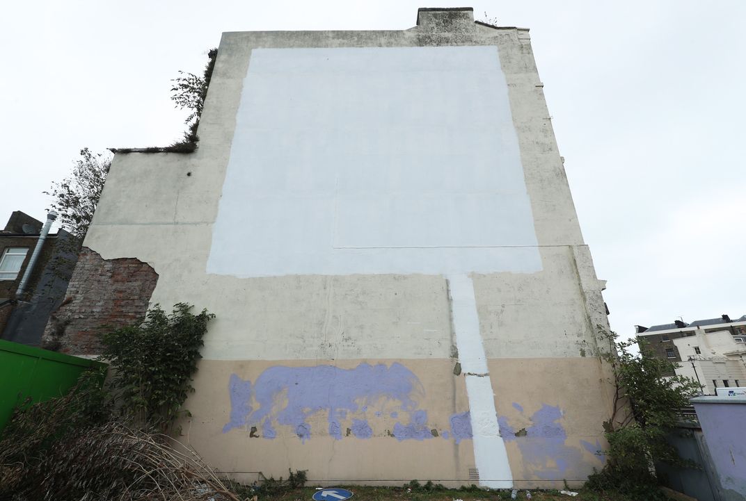 Banksy Mural Whitewashed: 1167372747