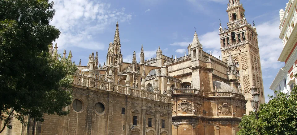  The immense Gothic cathedral of Seville 