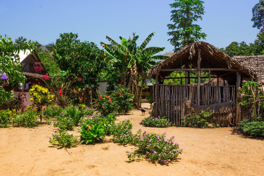 A traditional village on the island of Nosy Komba, Madagascar