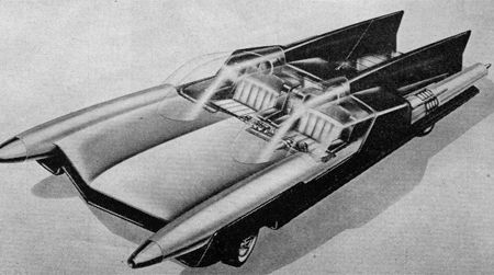 "Car of the future" sketch from Ford