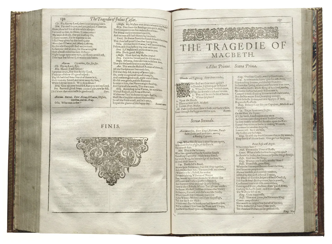 Folio copy of Macbeth