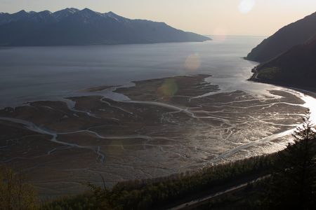 Tidal flats at Turnagain Arm in Alaska.