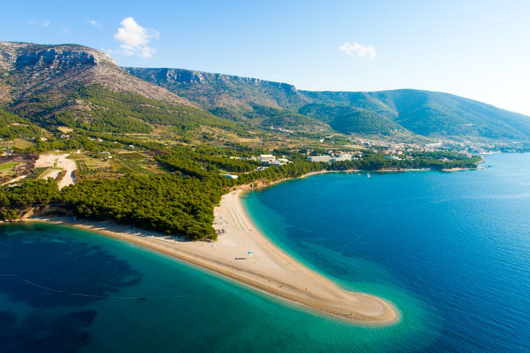 The famous Zlati Rat, or "Golden Horn" beach on Croatia's Brač island