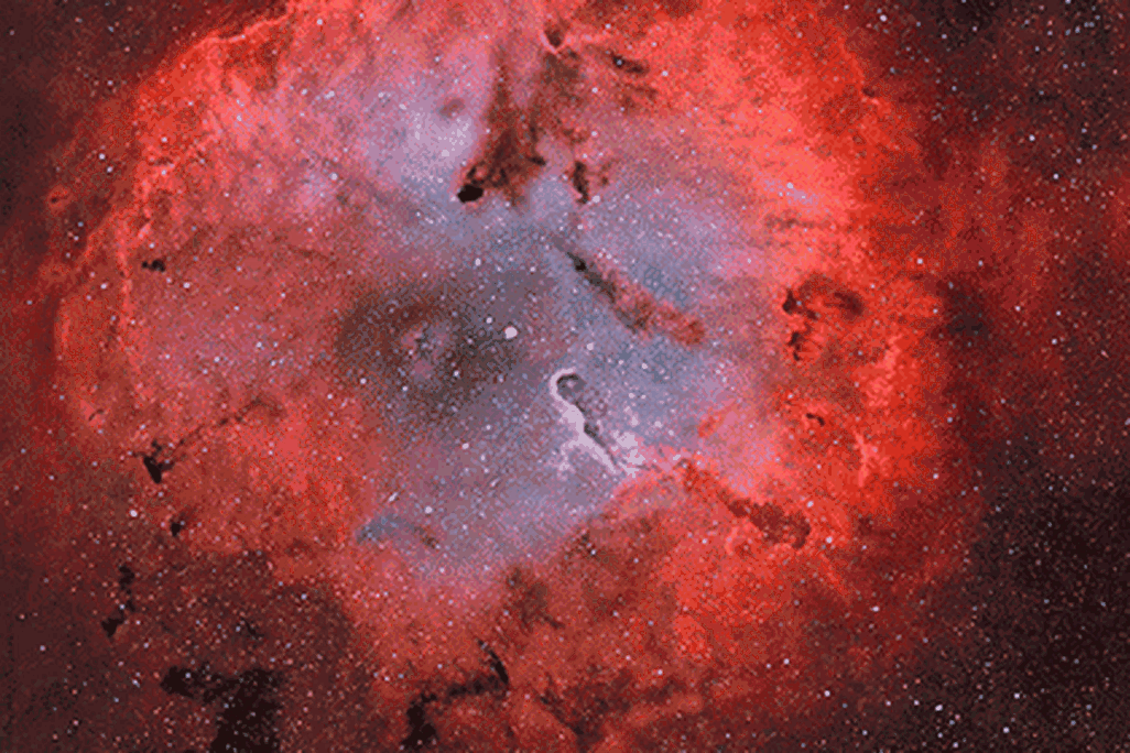 An experimental 3D representation of the nebula IC 1396