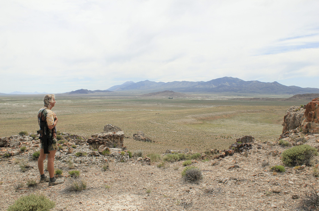 Zdarsky overlooking the landscape of Lucin, Utah