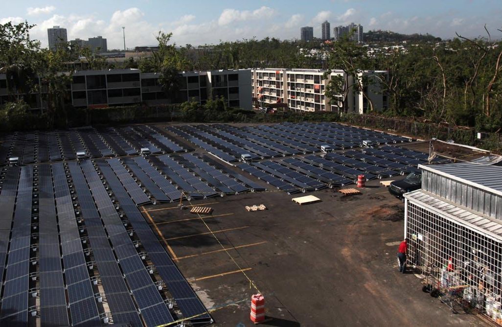 solar and battery-powered microgrid