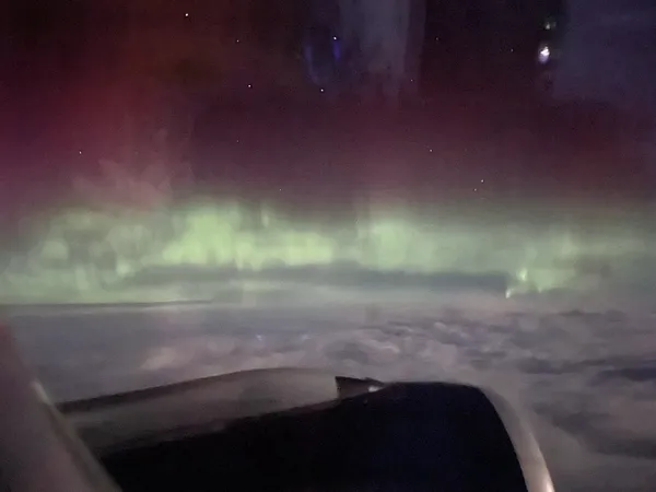 Northern Lights Flying over the Atlantic thumbnail