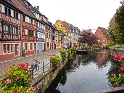 This particularly charming street in Colmar, France looks straight out of a fairy tale. 