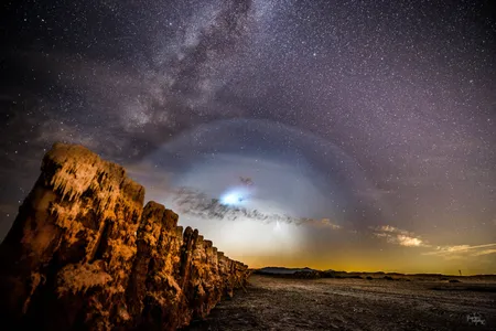 The light from a Naval missile test off California