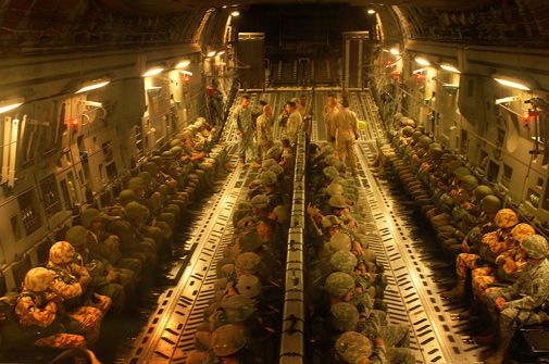 A moment of calm before an air drop.