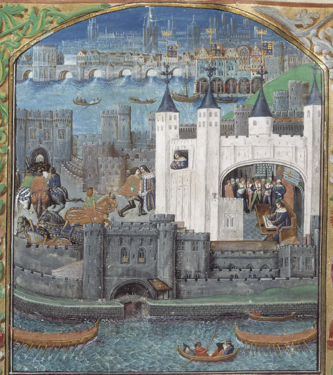 A late 15th-century depiction of the Tower of London and its keep, the White Tower