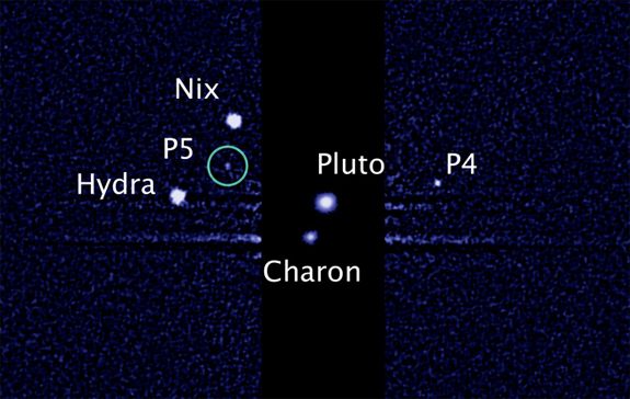 P4 and P5, now Kerberos and Styx. Photo: NASA, ESA, M. Showalter