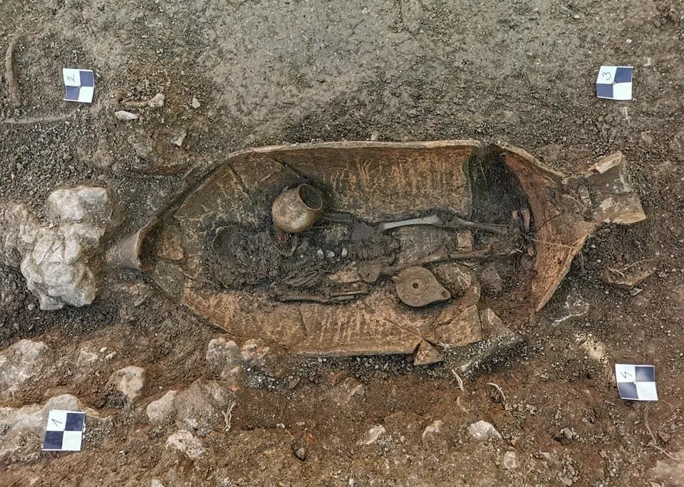 An individual buried in an amphora on the Croatian island of Hvar