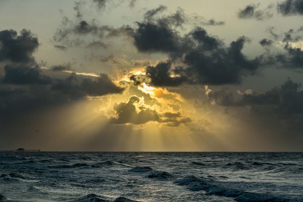 Sunbeams at Sunrise, Galveston TX thumbnail