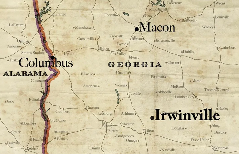 civil war cities map