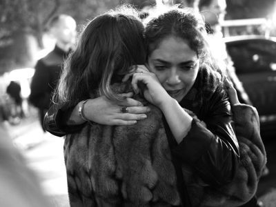 Movilă: "I was near the Bataclan café and I saw two girls. I saw this one in front of me starting to really scream and cry. I took several photographs of her and posted one to Facebook, and it was picked up by another account. This girl wrote me, 'Cristian, I am the girl in the photo.' She lost her two close friends."