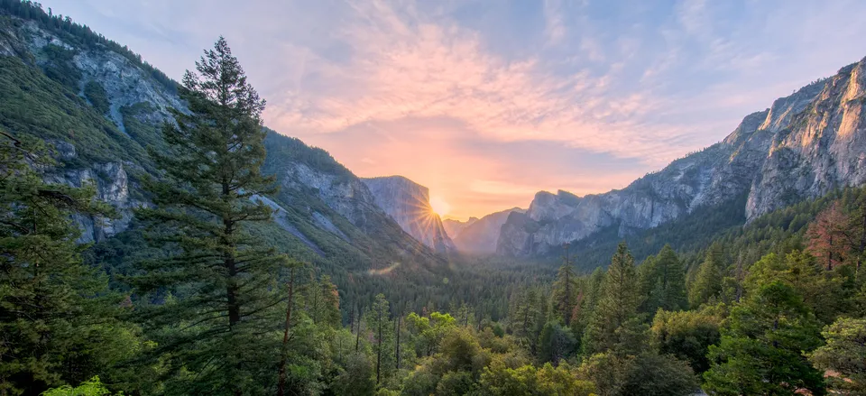 Treasures of Yosemite Discover imposing sequoia trees, towering cliffs, expansive vistas, and cascading waterfalls