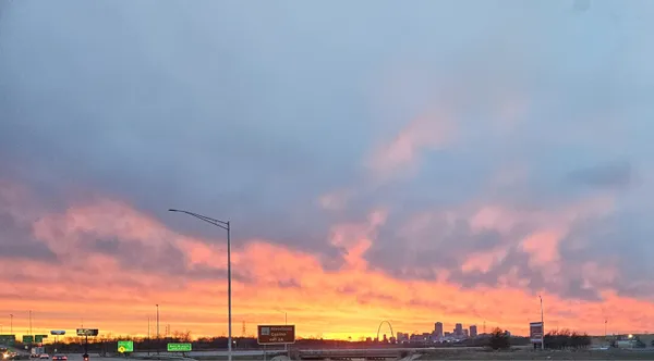 St. Louis fiery sunset thumbnail