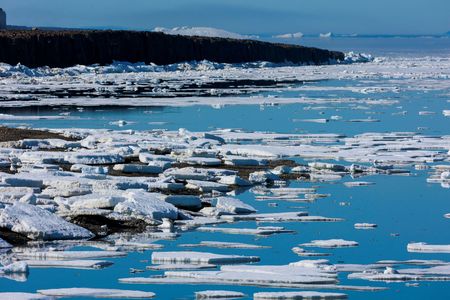 Thinning Arctic sea ice&nbsp;near&nbsp;Pituffik, Greenland, as captured in July 2022&nbsp;