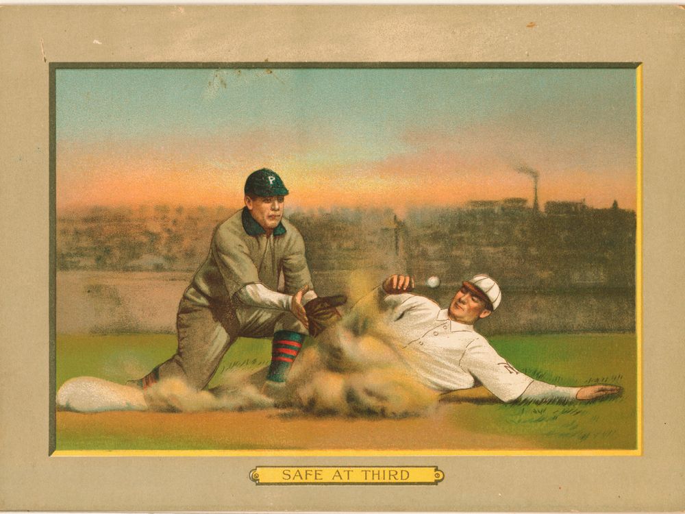 Vintage 1800s Baseball Game Poster