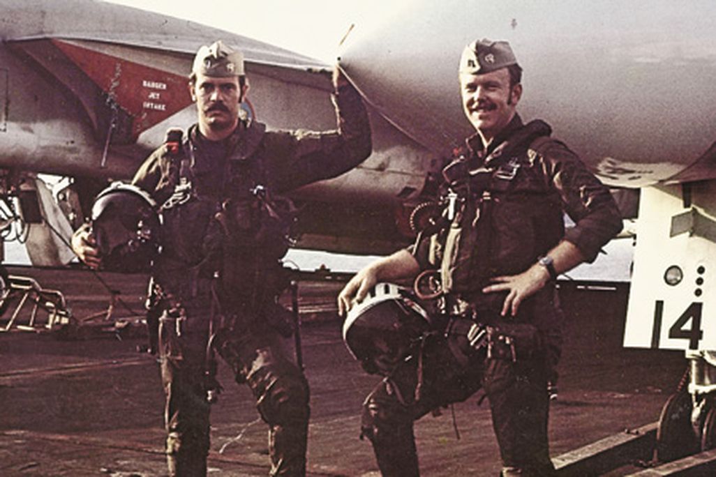 Gilbert Hooker with navigator Ron Dunn