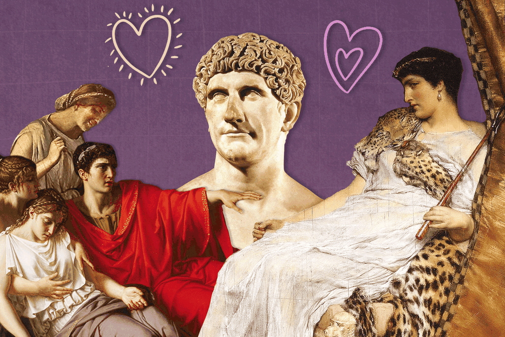 Illustration of Cleopatra, Mark Antony, Fulvia and Octavia